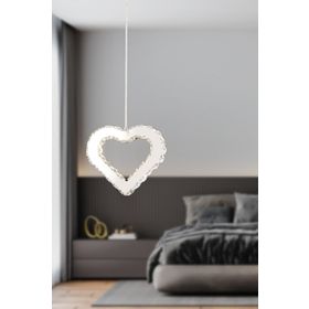 Apliqa Evin Krom Kristal Taşlı Tekli 3 Renkli Led Avize
