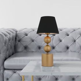 Apliqa Fragile Siyah Şapkalı Eskitme Masa Lambası Modern Tasarım Salon Yatak Odası Abajur