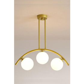 Apliqa Fralde 3 Lü Gold Boyalı Salon Avize