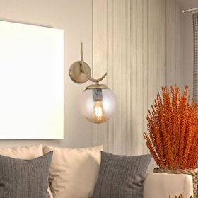 Apliqa Germaine Tekli Eskitme Bal Camlı Modern Yatak Başı Salon Aplik