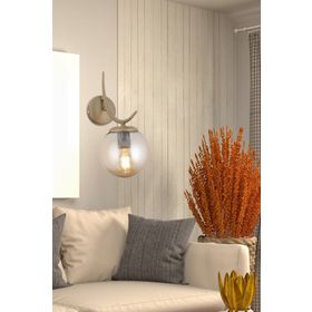 Apliqa Germaine Tekli Eskitme Bal Camlı Modern Yatak Başı Salon Aplik