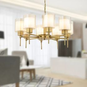 Apliqa Goldie 8'li Eskitme Modern Yatak Odası Salon Avize