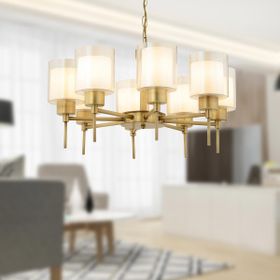 Apliqa Goldie 8'li Eskitme Modern Yatak Odası Salon Avize