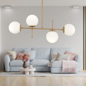 Apliqa Günay 4'lü Eskitme Modern Mutfak Yemek Masası Üstü Yatak Odası Salon Avize