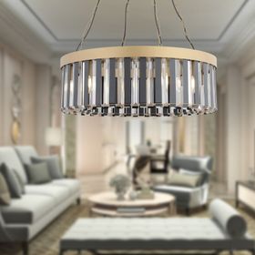 Apliqa Harbour 60'lık Siyah Eskitme Kristal Taşlı Modern Oturma Odası Salon Avize