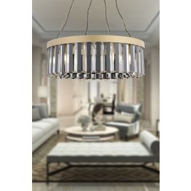 Apliqa Harbour 60'lık Siyah Eskitme Kristal Taşlı Modern Oturma Odası Salon Avize