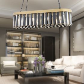 Apliqa Harbour 80'lik Siyah Eskitme Kristal Taşlı Modern Oturma Odası Salon Avize