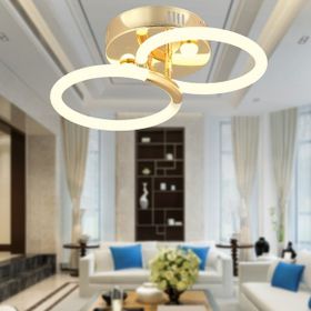 Apliqa Honos 2'li Gold 32 W Ledli Modern Koridor, Yatak Odası Salon Plafonyer Led Avize