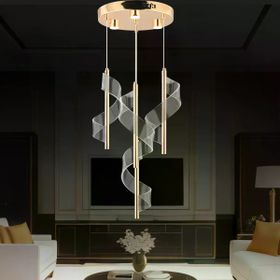 Apliqa Jadon 4'lü Yuvarlak 3 Renkli 35 Watt Gold Kristal Ledli Sarkıt Avize