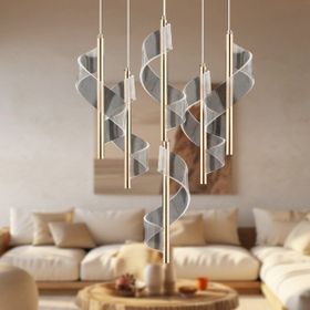 Apliqa Jadon 4'lü Yuvarlak 3 Renkli 35 Watt Gold Kristal Ledli Sarkıt Avize