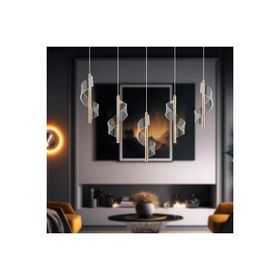 Apliqa Jadon 5'li Sıralı 3 Renkli 40 Watt Gold Kristal Ledli Sarkıt Avize
