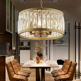 Apliqa Jerome 35'lik Yuvarlak Eskitme Kristalli Taşlı Modern Tasarım Kristal Salon Avize