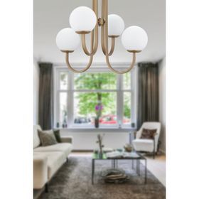 Apliqa Joren Eskitme Beyaz Camlı Mutfak-Yatak Odası-Salon Modern 4'lü Avize