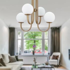 Apliqa Joren Eskitme Beyaz Camlı Mutfak-Yatak Odası-Salon Modern 4'lü Avize