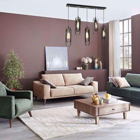 Apliqa Koza 5'li Sıralı Siyah Modern Genç Odası Mutfak Retro Salon Sarkıt Avize