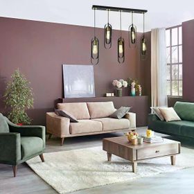 Apliqa Koza 5'li Sıralı Siyah Modern Genç Odası Mutfak Retro Salon Sarkıt Avize