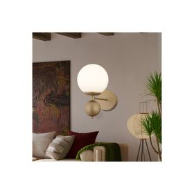Apliqa Kuvars Tekli Eskitme Beyaz Camlı Modern Yatak Başı Salon Aplik