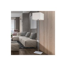 Apliqa Layana Beyaz Şapkalı Krom Dekoratif Modern Tasarım Ayaklı Oturma Odası Salon Lambader