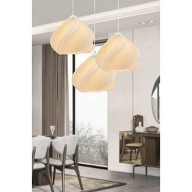 Apliqa Leaf 3'lü Beyaz Modern Pinterest Tarzı Sarkıt Avize