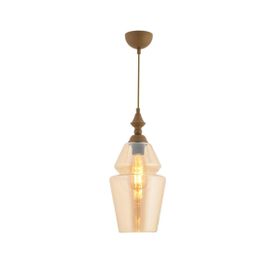 Apliqa Leila Tekli Elegant Camlı Eskitme Modern Sarkıt Avize