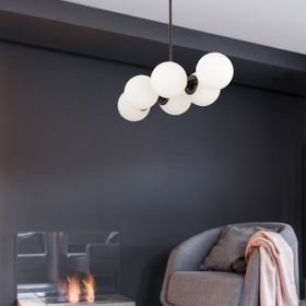 Apliqa Lema 6 Lı Siyah Salon Avize