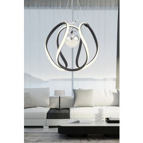 Apliqa Leroy Tekli Siyah Krom 3 Renkli 40 Watt Ledli Modern Oturma Odası Koridor Salon Led Avize