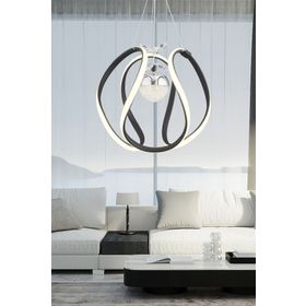 Apliqa Leroy Tekli Siyah Krom 3 Renkli 40 Watt Ledli Modern Oturma Odası Koridor Salon Led Avize