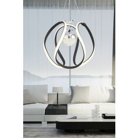 Apliqa Leroy Tekli Siyah Krom 3 Renkli 40 Watt Ledli Modern Oturma Odası Koridor Salon Led Avize