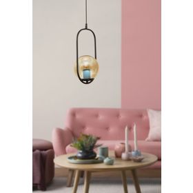 Apliqa Lorin Tekli Siyah Bal Camlı Sarkıt Koridor Salon Avize