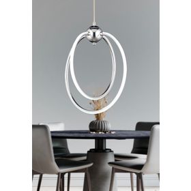 Apliqa Lucca 2'li Krom Sarkit 40 Watt Led Avize