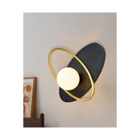 Apliqa Lumora Mermer Desenli Siyah Modern Salon Aplik