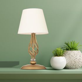 Apliqa Lupin Beyaz Şapkalı Eskitme Abajur