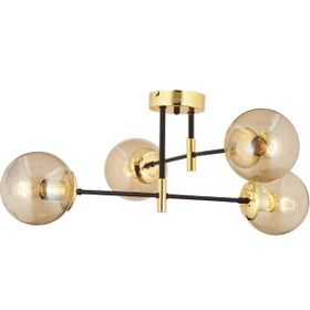 Apliqa Maral 4 Lü Siyah Gold Bal Camlı Avize
