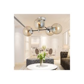 Apliqa Maral 4'lü Siyah Krom Bal Camlı Modern Koridor Mutfak Salon Retro Avize
