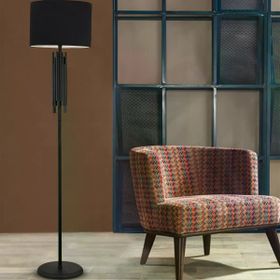 Apliqa Matisse Siyah Dekoratif Tasarım Ayaklı Modern Metal Lambader