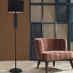 Apliqa Matisse Siyah Dekoratif Tasarım Ayaklı Modern Metal Lambader