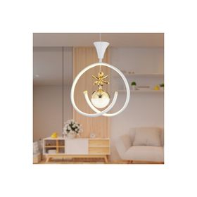 Apliqa Mengü Tekli Beyaz Gold 3 Renkli 36 Watt Ledli Modern Oturma Odası Koridor Salon Led Avize
