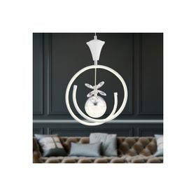 Apliqa Mengü Tekli Beyaz Krom 3 Renkli 36 Watt Ledli Modern Oturma Odası Koridor Salon Led Avize