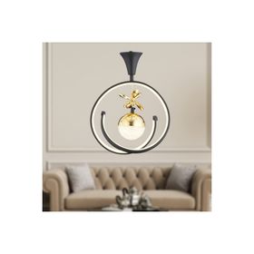 Apliqa Mengü Tekli Siyah Gold 3 Renkli 36 Watt Ledli Modern Oturma Odası Koridor Salon Led Avize