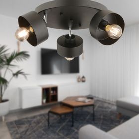 Apliqa Meriç 3'lü Siyah Modern Plafonyer Avize