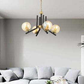 Apliqa Mikel Siyah Üçlü Eskitme Modern Avize