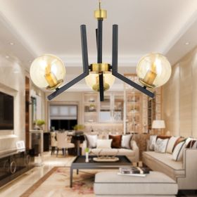 Apliqa Mikel Siyah Üçlü Eskitme Modern Avize