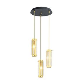 Apliqa Natali 3'lü Sarkıt Gold Avize