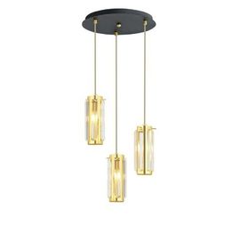 Apliqa Natali 3'lü Sarkıt Gold Avize