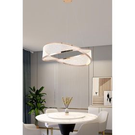Apliqa Natura 60'lık Yuvarlak Gold Salon Sarkıt Led Avize
