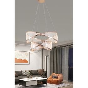 Apliqa Natura Sıralı Gold Salon Sarkıt Led Avize