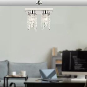 Apliqa Nikola 2'li Krom Kristalli Taşlı Modern Tasarım Yatak Odası Kristal Salon Avize