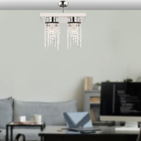 Apliqa Nikola 2'li Krom Kristalli Taşlı Modern Tasarım Yatak Odası Kristal Salon Avize