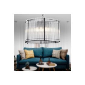 Apliqa Nilay Siyah Kristalli Taşlı Modern Tasarım Kristal Salon Avize