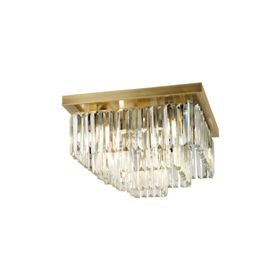 Apliqa Nilüfer Kristal Eskitme Triplex Kare Kristal Taşlı Avize